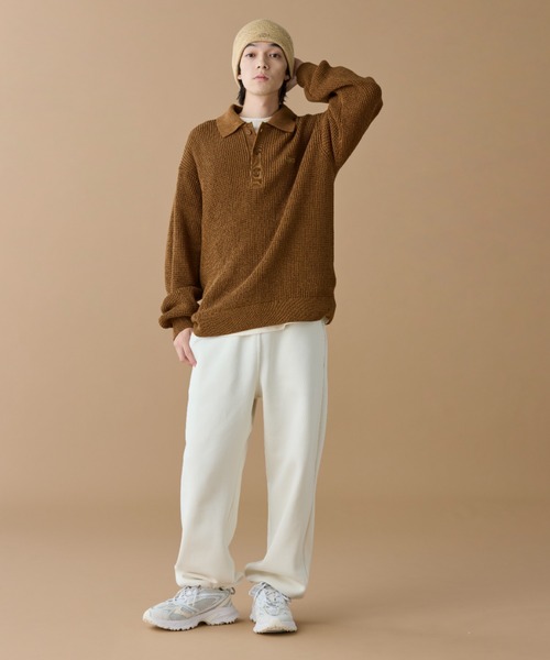 LACOSTE（ラコステ）の「メリノウールリブニットビーニー（ニットキャップ/ビーニー・メンズ・ブラック/ベージュ・FREE）」の7枚目の写真