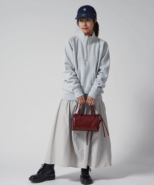 Champion（チャンピオン）の「Champion/チャンピオン RW HALF ZIP SWEATSHIRT リバースウィーブ(R) ハーフジップスウェットシャツ 裏起毛 USコットン（スウェット・メンズ・ダークネイビー/グレー/ブラック・XL/L/M）」の18枚目の写真