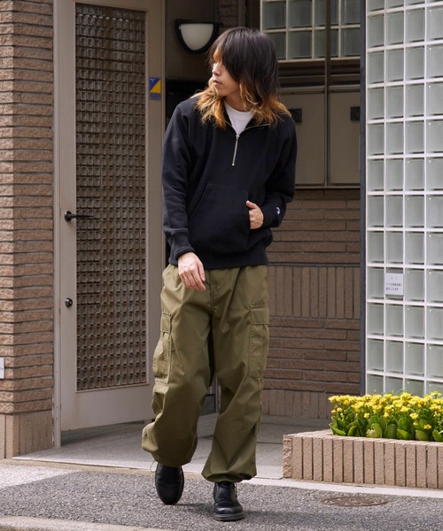 Champion（チャンピオン）の「Champion/チャンピオン RW HALF ZIP SWEATSHIRT リバースウィーブ(R) ハーフジップスウェットシャツ 裏起毛 USコットン（スウェット・メンズ・ダークネイビー/グレー/ブラック・XL/L/M）」の10枚目の写真