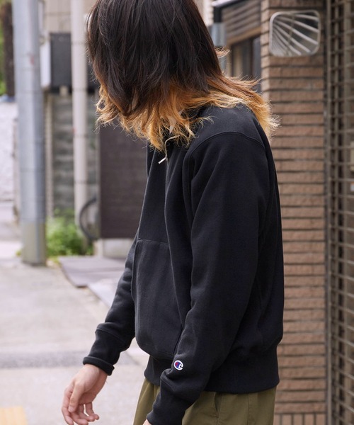 Champion（チャンピオン）の「Champion/チャンピオン RW HALF ZIP SWEATSHIRT リバースウィーブ(R) ハーフジップスウェットシャツ 裏起毛 USコットン（スウェット・メンズ・ダークネイビー/グレー/ブラック・XL/L/M）」の7枚目の写真