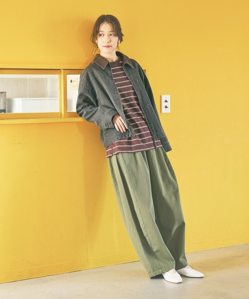 studio CLIP(スタディオクリップ)の「《days》【選べる着丈】ワークジャケット(ブルゾン・レディース・ベージュ/グレー・MEDIUM/LARGE)」の6枚目の写真