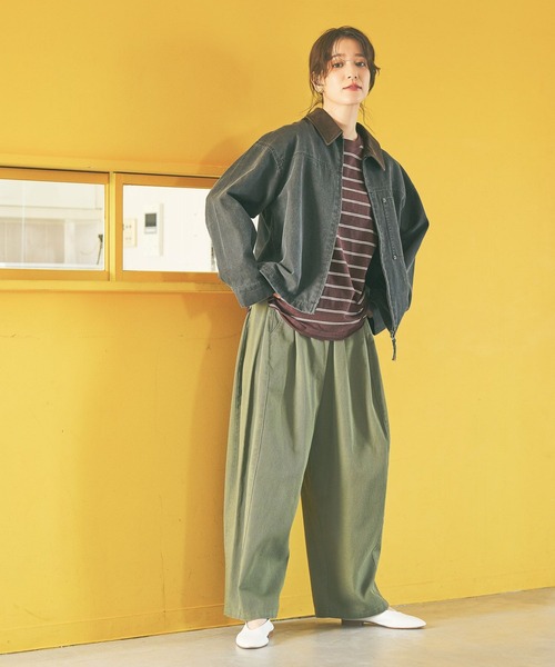 studio CLIP(スタディオクリップ)の「《days》【選べる着丈】ワークジャケット(ブルゾン・レディース・ベージュ/グレー・MEDIUM/LARGE)」の7枚目の写真