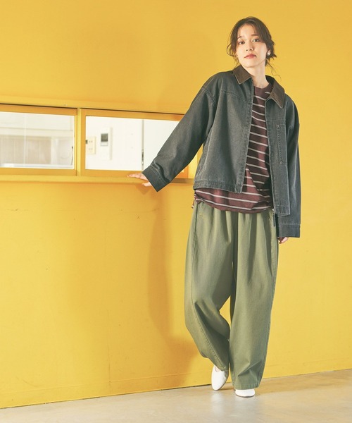 studio CLIP(スタディオクリップ)の「《days》【選べる着丈】ワークジャケット(ブルゾン・レディース・ベージュ/グレー・MEDIUM/LARGE)」の8枚目の写真