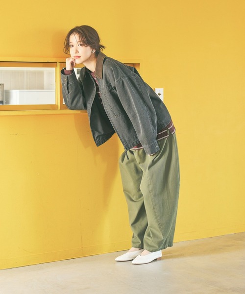 studio CLIP(スタディオクリップ)の「《days》【選べる着丈】ワークジャケット(ブルゾン・レディース・ベージュ/グレー・MEDIUM/LARGE)」の9枚目の写真