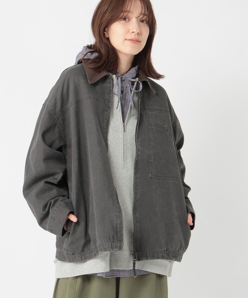 studio CLIP(スタディオクリップ)の「《days》【選べる着丈】ワークジャケット(ブルゾン・レディース・ベージュ/グレー・MEDIUM/LARGE)」の11枚目の写真