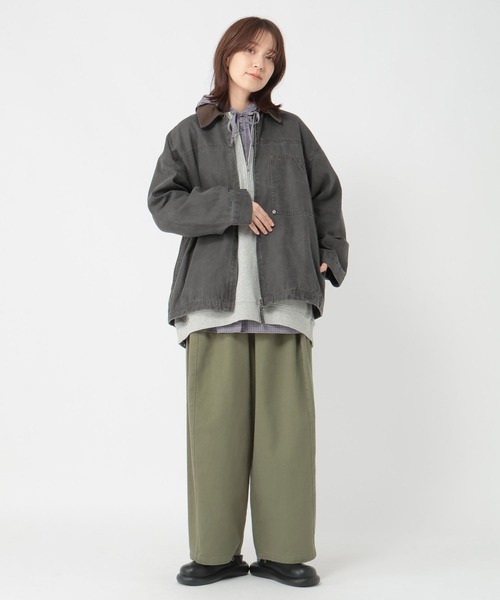 studio CLIP(スタディオクリップ)の「《days》【選べる着丈】ワークジャケット(ブルゾン・レディース・ベージュ/グレー・MEDIUM/LARGE)」の13枚目の写真