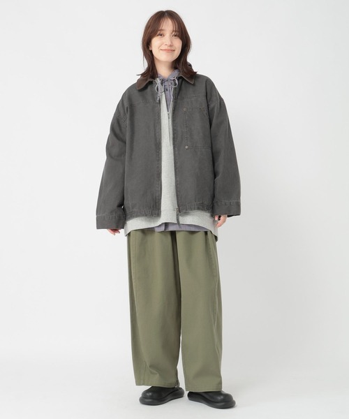 studio CLIP(スタディオクリップ)の「《days》【選べる着丈】ワークジャケット(ブルゾン・レディース・ベージュ/グレー・MEDIUM/LARGE)」の14枚目の写真