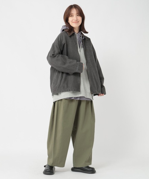 studio CLIP(スタディオクリップ)の「《days》【選べる着丈】ワークジャケット(ブルゾン・レディース・ベージュ/グレー・MEDIUM/LARGE)」の15枚目の写真