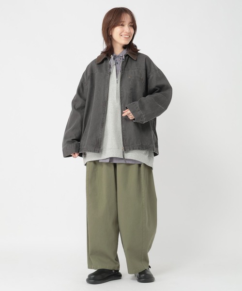 studio CLIP(スタディオクリップ)の「《days》【選べる着丈】ワークジャケット(ブルゾン・レディース・ベージュ/グレー・MEDIUM/LARGE)」の16枚目の写真