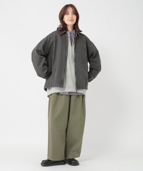 studio CLIP(スタディオクリップ)の「《days》【選べる着丈】ワークジャケット(ブルゾン・レディース・ベージュ/グレー・MEDIUM/LARGE)」の17枚目の写真