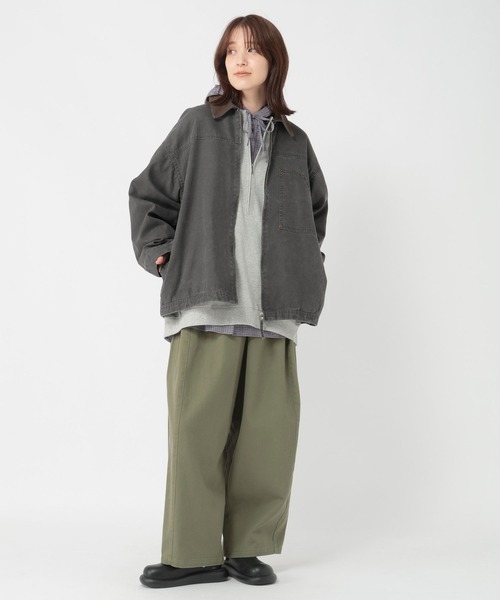 studio CLIP(スタディオクリップ)の「《days》【選べる着丈】ワークジャケット(ブルゾン・レディース・ベージュ/グレー・MEDIUM/LARGE)」の18枚目の写真