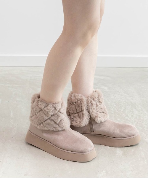 RANDA ビジュー*ファー 2WAYショートブーツ RANDA｜ビジュー*ファー 2WAYショートブーツ | Rakuten Fashion(楽天