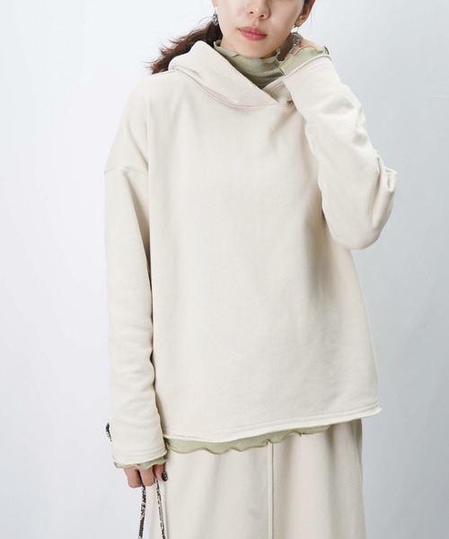 LUCA/LADY LUCK LUCA(ルカ/レディラックルカ)の「LC/LLL 裏毛コクーンパーカー【セットアップ着用可】(パーカー・レディース・ブラック/グレー/ライトベージュ・FREE)」の1枚目の写真