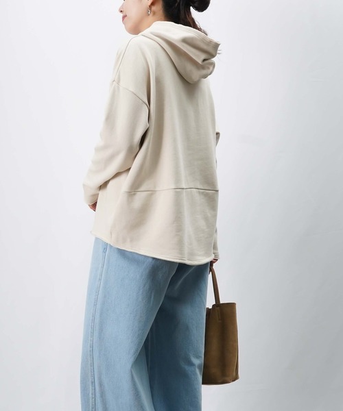 LUCA/LADY LUCK LUCA(ルカ/レディラックルカ)の「LC/LLL 裏毛コクーンパーカー【セットアップ着用可】(パーカー・レディース・ブラック/グレー/ライトベージュ・FREE)」の9枚目の写真