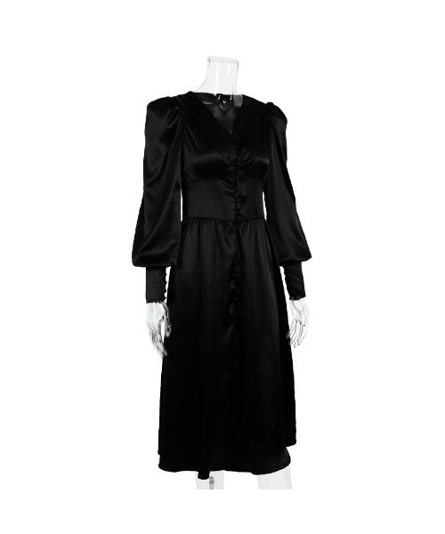 maison de LATIR(メゾンドラティール)の「きれいめお呼ばれワンピース ボリュームスリーブ(ワンピース・レディース・スモークピンク/ブラック・M)」の6枚目の写真