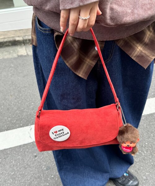 CIAOPANIC TYPY（チャオパニックティピー）の「スウェードハンドバッグ（ハンドバッグ・レディース・チャコールグレー/レッド/キャメル・ONE SIZE）」の18枚目の写真