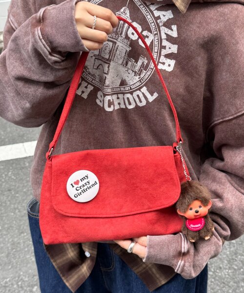 CIAOPANIC TYPY（チャオパニックティピー）の「スウェードハンドバッグ（ハンドバッグ・レディース・チャコールグレー/レッド/キャメル・ONE SIZE）」の20枚目の写真