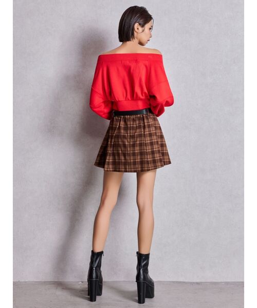 GYDA（ジェイダ）の「GG short スウェットトップス（Tシャツ/カットソー・レディース・チャコールグレー/パープル/レッド/オフホワイト・FREE）」の12枚目の写真