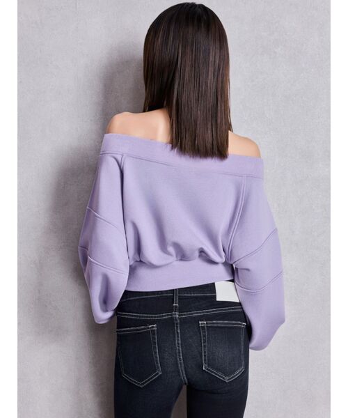 GYDA（ジェイダ）の「GG short スウェットトップス（Tシャツ/カットソー・レディース・チャコールグレー/パープル/レッド/オフホワイト・FREE）」の18枚目の写真