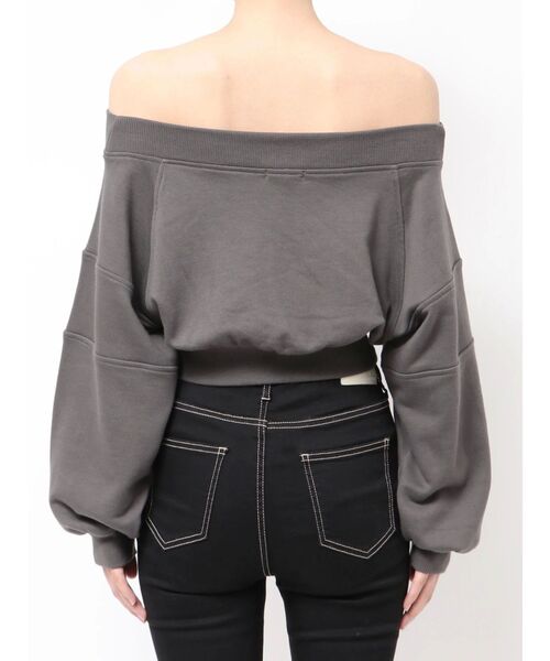 GYDA（ジェイダ）の「GG short スウェットトップス（Tシャツ/カットソー・レディース・チャコールグレー/パープル/レッド/オフホワイト・FREE）」の16枚目の写真