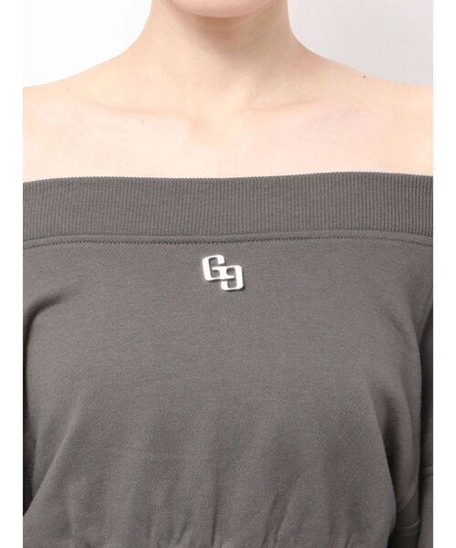 GYDA（ジェイダ）の「GG short スウェットトップス（Tシャツ/カットソー・レディース・チャコールグレー/パープル/レッド/オフホワイト・FREE）」の17枚目の写真