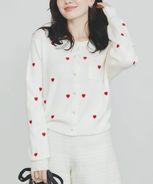 PICCIN PERLA | ハート刺繍カーディガン(カーディガン/ボレロ)