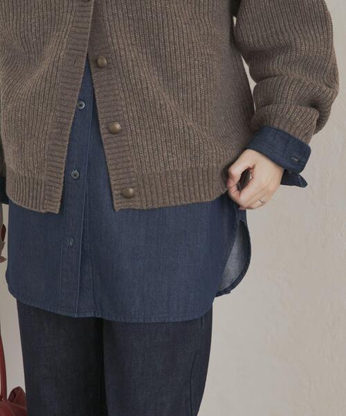 URBAN RESEARCH DOORS(アーバンリサーチドアーズ)の「デニムフリルスタンドシャツ(シャツ/ブラウス・レディース・ワンウォッシュ/インディゴブルー・MEDIUM)」の20枚目の写真