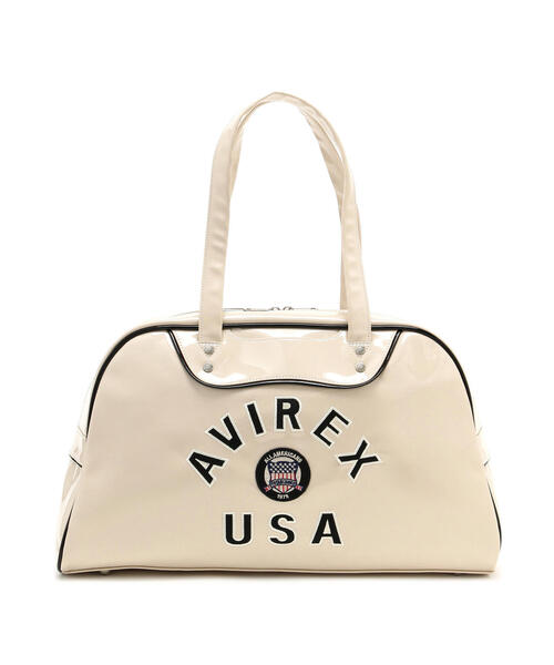 AVIREX（アヴィレックス）の「《WEB&DEPOT限定》ENAMEL BOSTON BAG/エナメルボストンバッグ（ボストンバッグ・レディース・ブラック/アイボリー・F）」の5枚目の写真