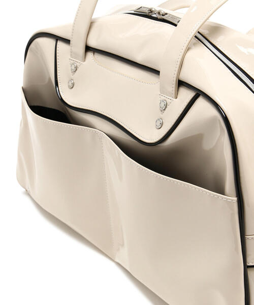 AVIREX（アヴィレックス）の「《WEB&DEPOT限定》ENAMEL BOSTON BAG/エナメルボストンバッグ（ボストンバッグ・レディース・ブラック/アイボリー・F）」の12枚目の写真