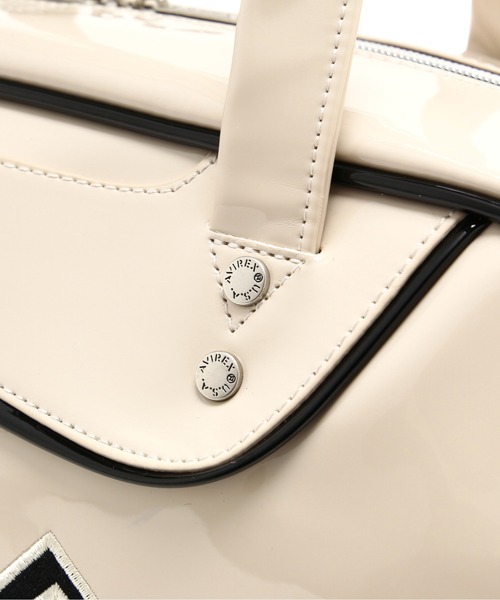 AVIREX（アヴィレックス）の「《WEB&DEPOT限定》ENAMEL BOSTON BAG/エナメルボストンバッグ（ボストンバッグ・レディース・ブラック/アイボリー・F）」の18枚目の写真