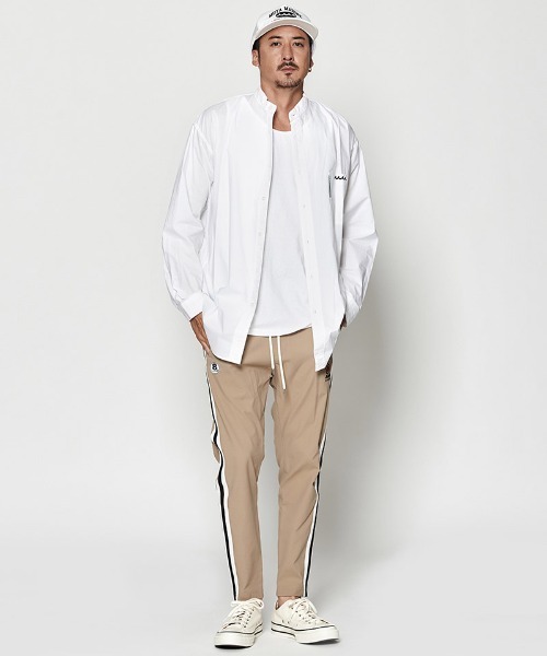 ACANTHUS（アカンサス）の「ms6290- Oversized Band Collar Shirt バンドカラーシャツ(MA2630)（シャツ/ブラウス・メンズ・ホワイト/ネイビー・S/M/L/XL）」の7枚目の写真