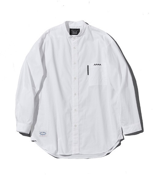 ACANTHUS（アカンサス）の「ms6290- Oversized Band Collar Shirt バンドカラーシャツ(MA2630)（シャツ/ブラウス・メンズ・ホワイト/ネイビー・S/M/L/XL）」の15枚目の写真