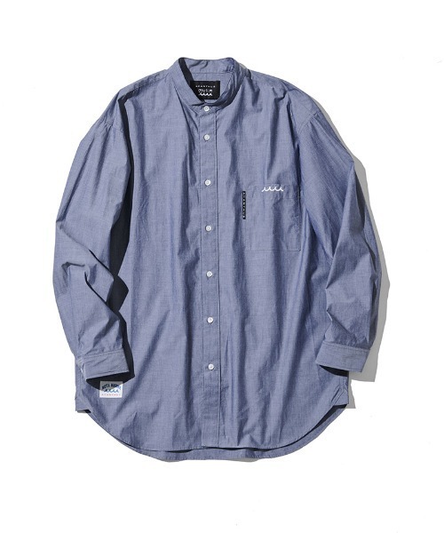 ACANTHUS（アカンサス）の「ms6290- Oversized Band Collar Shirt バンドカラーシャツ(MA2630)（シャツ/ブラウス・メンズ・ホワイト/ネイビー・S/M/L/XL）」の16枚目の写真