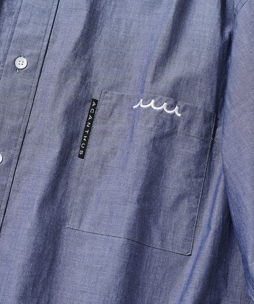 ACANTHUS（アカンサス）の「ms6290- Oversized Band Collar Shirt バンドカラーシャツ(MA2630)（シャツ/ブラウス・メンズ・ホワイト/ネイビー・S/M/L/XL）」の21枚目の写真