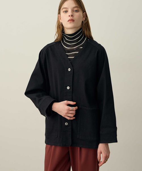 evam eva E211T122 リネンポンチョ サイドスリット ワンピース