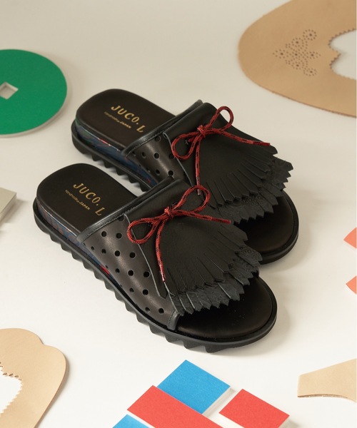 JUCO.（ジュコ）の「ホールサンダル（サンダル・レディース・ベージュ/ブラック・22.5cm/23.5cm/24.5cm/25.5cm/26.5cm）」の16枚目の写真