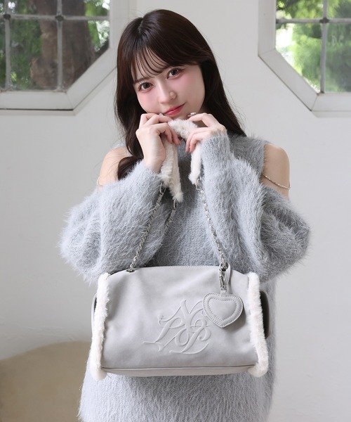 セール】ムートンエンボスバッグ（ボストンバッグ）｜one after