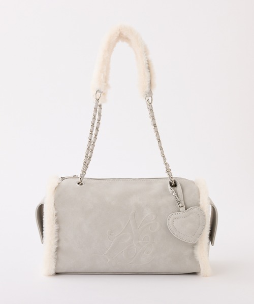 one after another NICE CLAUP（ワンアフターアナザーナイスクラップ）の「ムートンエンボスバッグ（ボストンバッグ・レディース・グレー/ブラック/キャメル・FREE）」の22枚目の写真