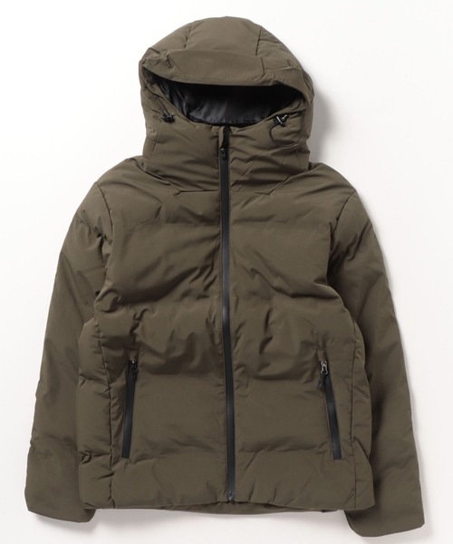 ARCADE（アーケード）の「シームレス 防風撥水ストレッチ加工 ファイバーダウン フードジャケット（ダウンジャケット/コート・メンズ・チャコールグレー/ブラック/カーキ・LL/L/M）」の22枚目の写真