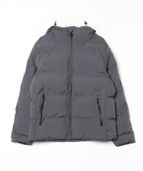 撥水防風フード付きダウンジャケット セール】シームレス 防風撥水ストレッチ加工 ファイバーダウン フード