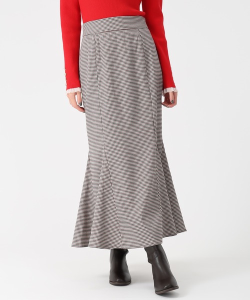 31 Sons de mode(トランテアン ソン ドゥ モード)の「2025秋冬新作 ウィンターレースアップマーメイドスカート(スカート・レディース・ベージュ/ピンク/ブラウン系・M/S)」の2枚目の写真