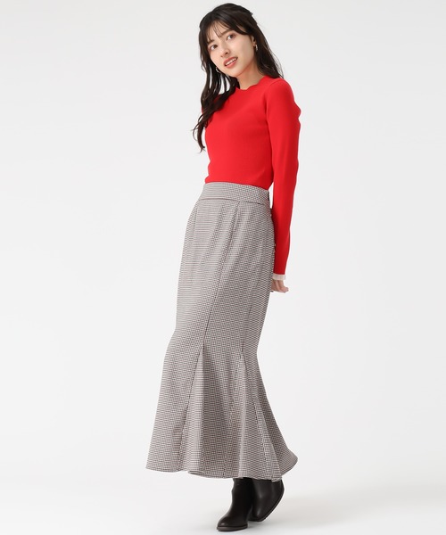 31 Sons de mode(トランテアン ソン ドゥ モード)の「2025秋冬新作 ウィンターレースアップマーメイドスカート(スカート・レディース・ベージュ/ピンク/ブラウン系・M/S)」の4枚目の写真