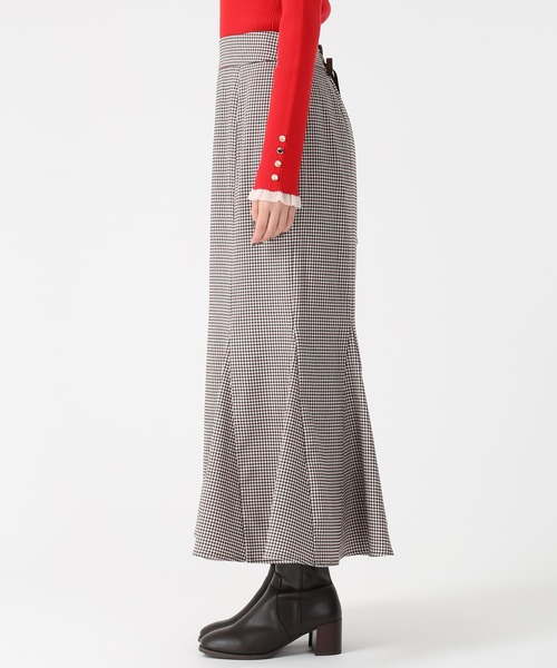 31 Sons de mode(トランテアン ソン ドゥ モード)の「2025秋冬新作 ウィンターレースアップマーメイドスカート(スカート・レディース・ベージュ/ピンク/ブラウン系・M/S)」の5枚目の写真