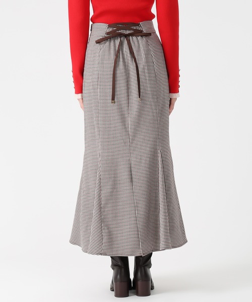 31 Sons de mode(トランテアン ソン ドゥ モード)の「2025秋冬新作 ウィンターレースアップマーメイドスカート(スカート・レディース・ベージュ/ピンク/ブラウン系・M/S)」の6枚目の写真