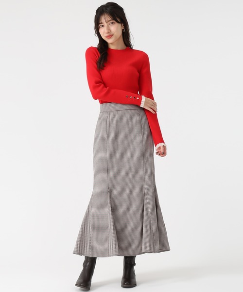 31 Sons de mode(トランテアン ソン ドゥ モード)の「2025秋冬新作 ウィンターレースアップマーメイドスカート(スカート・レディース・ベージュ/ピンク/ブラウン系・M/S)」の19枚目の写真