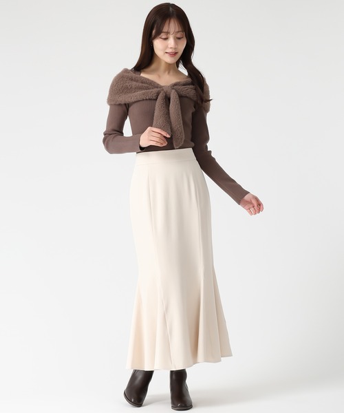 31 Sons de mode(トランテアン ソン ドゥ モード)の「2025秋冬新作 ウィンターレースアップマーメイドスカート(スカート・レディース・ベージュ/ピンク/ブラウン系・M/S)」の14枚目の写真