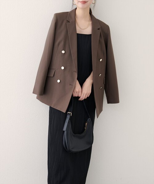 natural couture(ナチュラルクチュール)の「【WEB限定】流線ストライプナローワンピース(ワンピース・レディース・ネイビー/ブラウン/ブラック・FREE)」の1枚目の写真