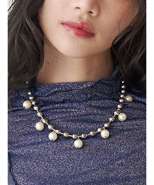 パールコンビチェーンネックレス（ネックレス）｜jouetie（ジュエティ