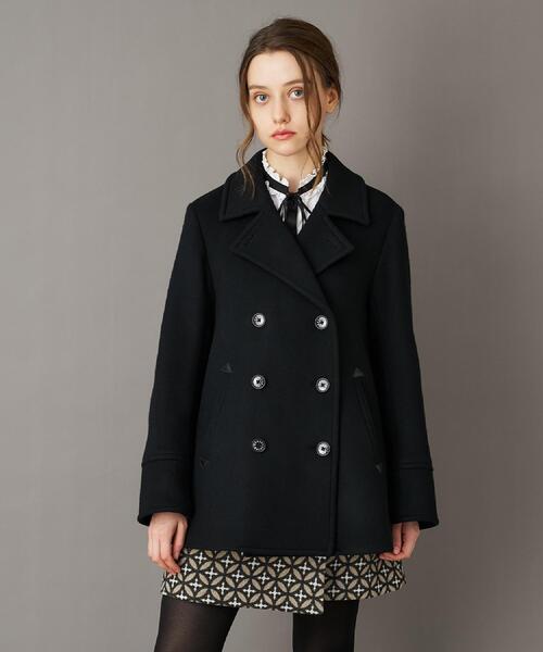 DRESSTERIOR（ドレステリア）の「Super140‘sAラインPコート（ピーコート・レディース・ブラック/ベージュ・34/38/36）」の3枚目の写真