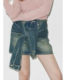 EVRIS | スリーブデザインデニムミニスカート(デニムスカート)